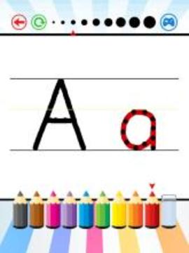 ABC123英文字母写作笔记本工作表为学生游戏截图1