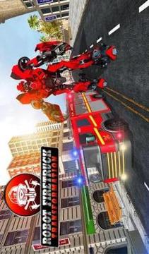 Firefighter Real Robot Rescue Fire Truck Simulator游戏截图4