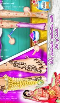 Royal Bridal Mehndi Designs Pedicure Manicure Spa游戏截图2