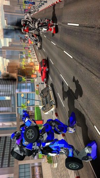 Flying Robot Bike Police Robot Transformation Game游戏截图1