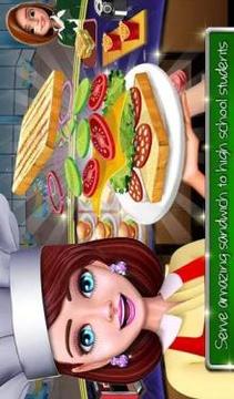 High School Café Girl: Burger Serving Cooking Game游戏截图2