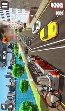 Fire Truck Driving Rescue 911 Fire Engine Games游戏截图4