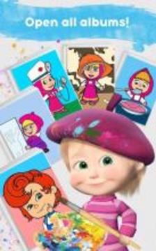 Masha and the Bear: Free Coloring Pages for Kids游戏截图2