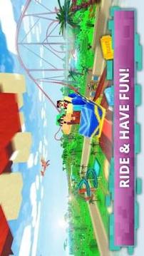 Dino Theme Park Craft: Ride Dinosaur Rollercoaster游戏截图1