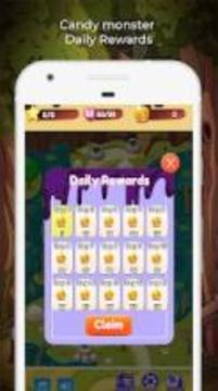 Candy monster match 3 game游戏截图3