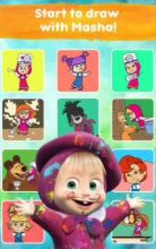 Masha and the Bear: Free Coloring Pages for Kids游戏截图5