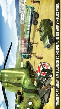 US Army Transporter Rescue Ambulance Driving Games游戏截图4