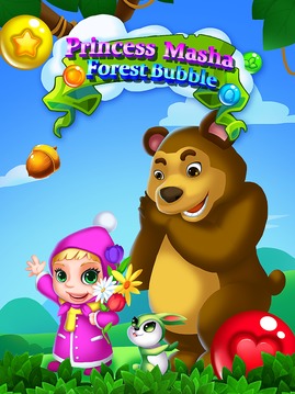 公主玛莎和朋友森林泡泡游戏截图2