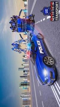 US Police Transform Robot - Police Plane Transport游戏截图1