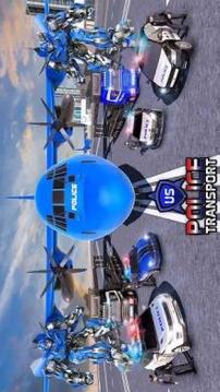 US Police Transform Robot - Police Plane Transport游戏截图2