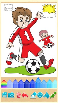 足球：孩子的色彩游戏游戏截图5