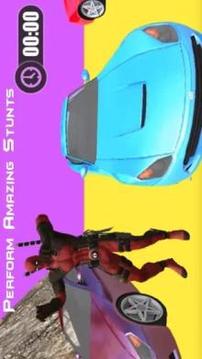 SuperHeroes Stunt Car Racing Game游戏截图5