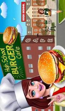 High School Café Girl: Burger Serving Cooking Game游戏截图5