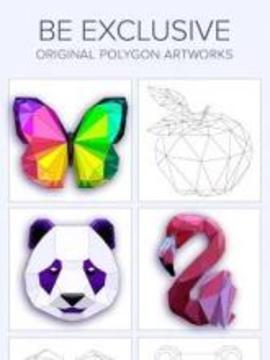 Poly art coloring pages - Color by number low poly游戏截图1