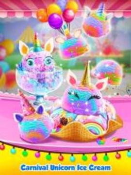 Unicorn Ice Cream Maker - Carnival Fair Food 2018游戏截图1