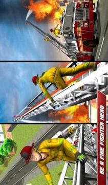 Fire Truck Driving Rescue 911 Fire Engine Games游戏截图3
