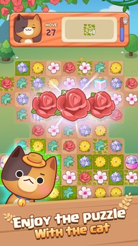 FlowerRoadwithCat3MatchPuzzle游戏截图5