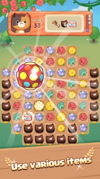 FlowerRoadwithCat3MatchPuzzle游戏截图4