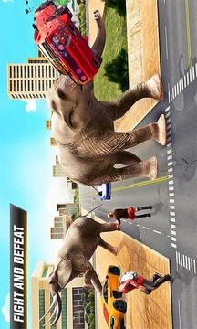 愤怒的大象城市攻击游戏截图1
