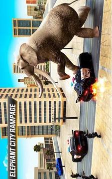 愤怒的大象城市攻击游戏截图2