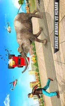 愤怒的大象城市攻击游戏截图3
