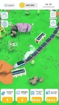 空闲火车铁路游戏截图2