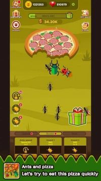 蚂蚁和比萨饼游戏截图1