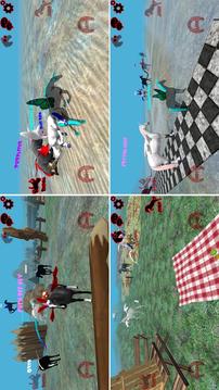 Hill Cliff Horse - Online Ragdoll Physics游戏截图2