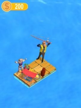 海上木筏钓鱼游戏截图2