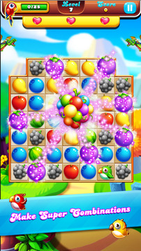 Sweet Fruits & pets best match 3 puzzle游戏截图5