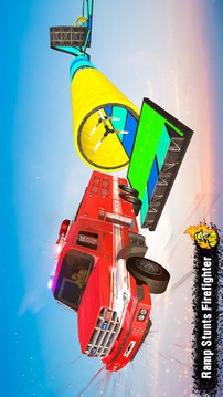 Fire Truck Stunt Racing Games游戏截图4
