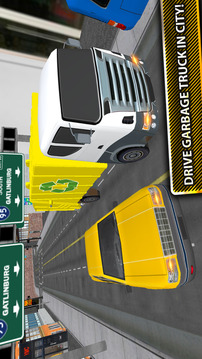 Modern City Garbage Dump Truck Driver 3D Simu游戏截图1