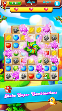 Sweet Fruits best match 3 puzzle游戏截图2