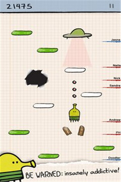 涂鸦跳跃DoodleJump游戏截图1