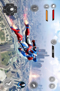 Flying Robot Captain Hero City Survival Mission游戏截图5