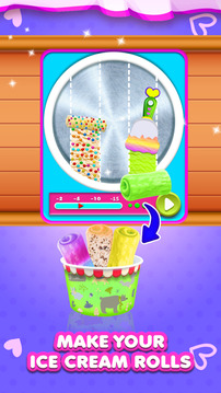 DIY冰淇淋卷制作游戏截图4