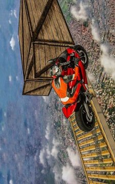 摩托车空中赛道3D游戏截图1
