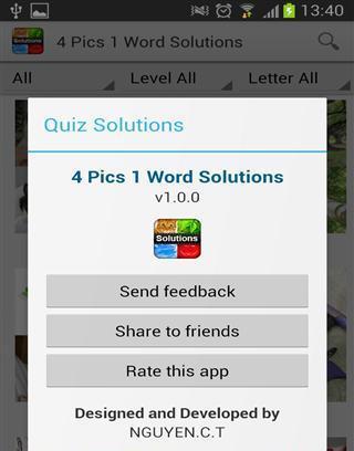 4 Pics 1 Word Solutions截图1