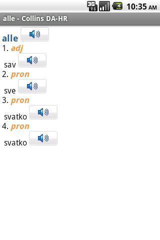 Danish-Croatian Dictionary TR截图1