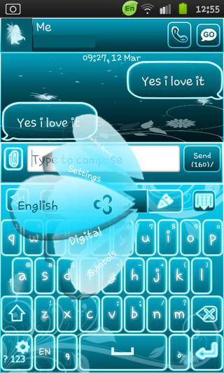 Go Keyboard Fairy Blue截图1