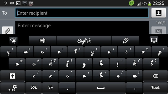 GO Keyboard Black Elegant截图3