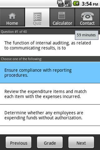 Gleim CIA Diagnostic Quiz截图3