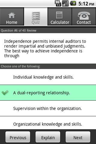 Gleim CIA Diagnostic Quiz截图5