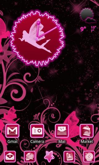 Fairy Pink Clock截图3