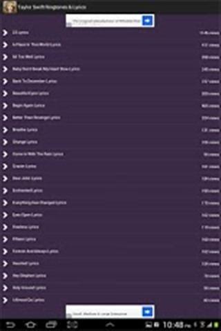 泰勒斯威夫特歌词截图1