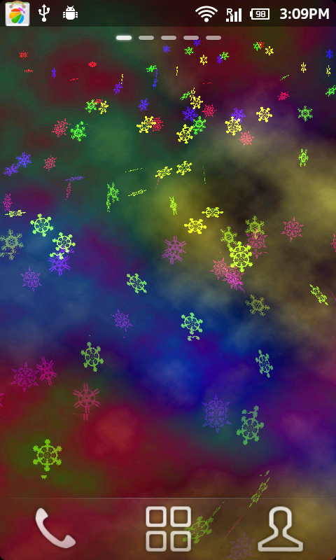 Colourful Snowflake falling Live Wallpaper截图1
