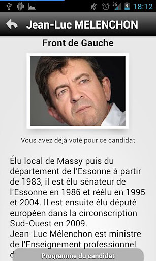 Pr&eacute;sidentielle 2012截图1