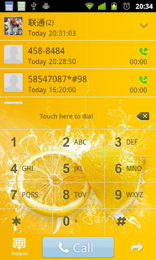 柠檬【GO联系人主题】截图4