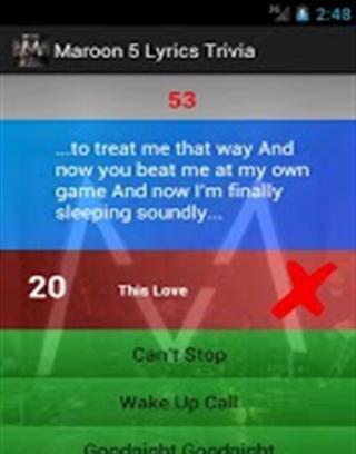 Maroon 5 Lyrics Trivia截图3