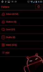 GOSMS BloodRed Theme - Free截图1